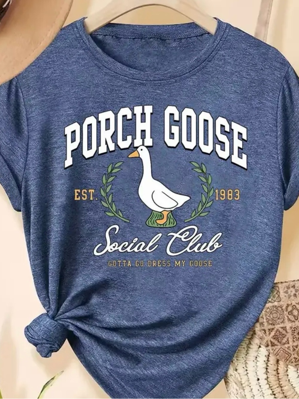 Porch Goose Social Club Blue Graphic Tee by